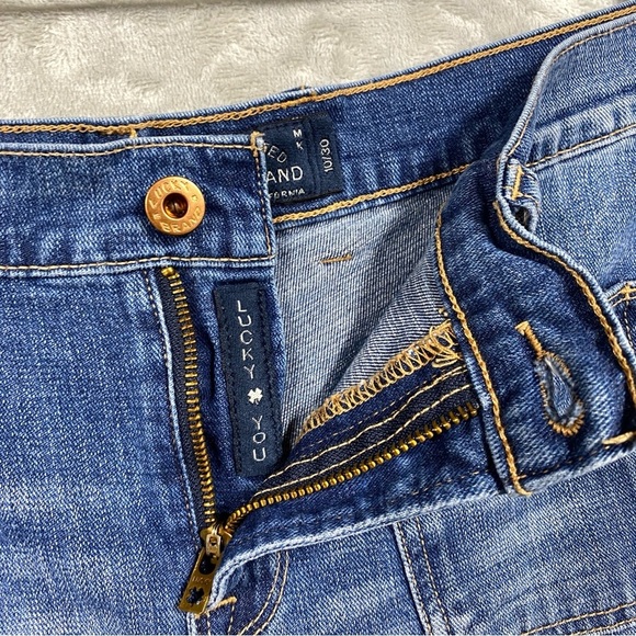 Lucky Brand Cut Off Denim Short Patch Pocket Size 10 / 30 - Picture 2 of 7